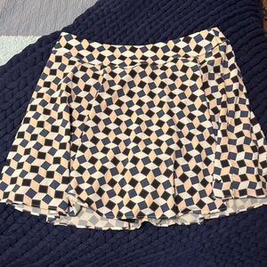 Geometric Patterned Skirt - Black and Cream